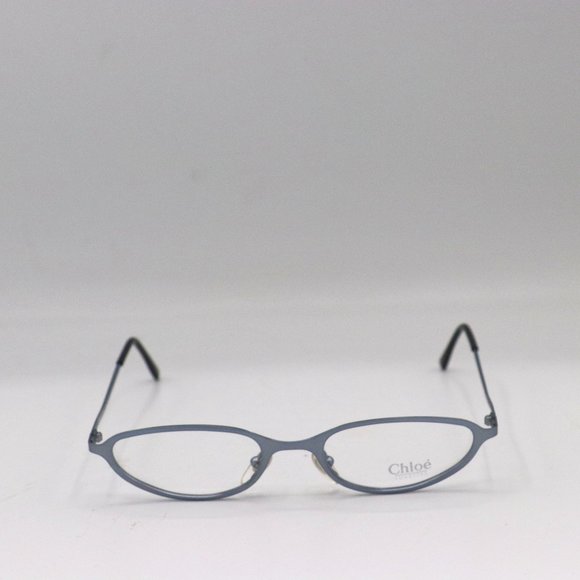 Chloe Very Light Blue Thin Oval Cat Eye Full Rim Made In Italy Vintage Designer - Picture 1 of 3
